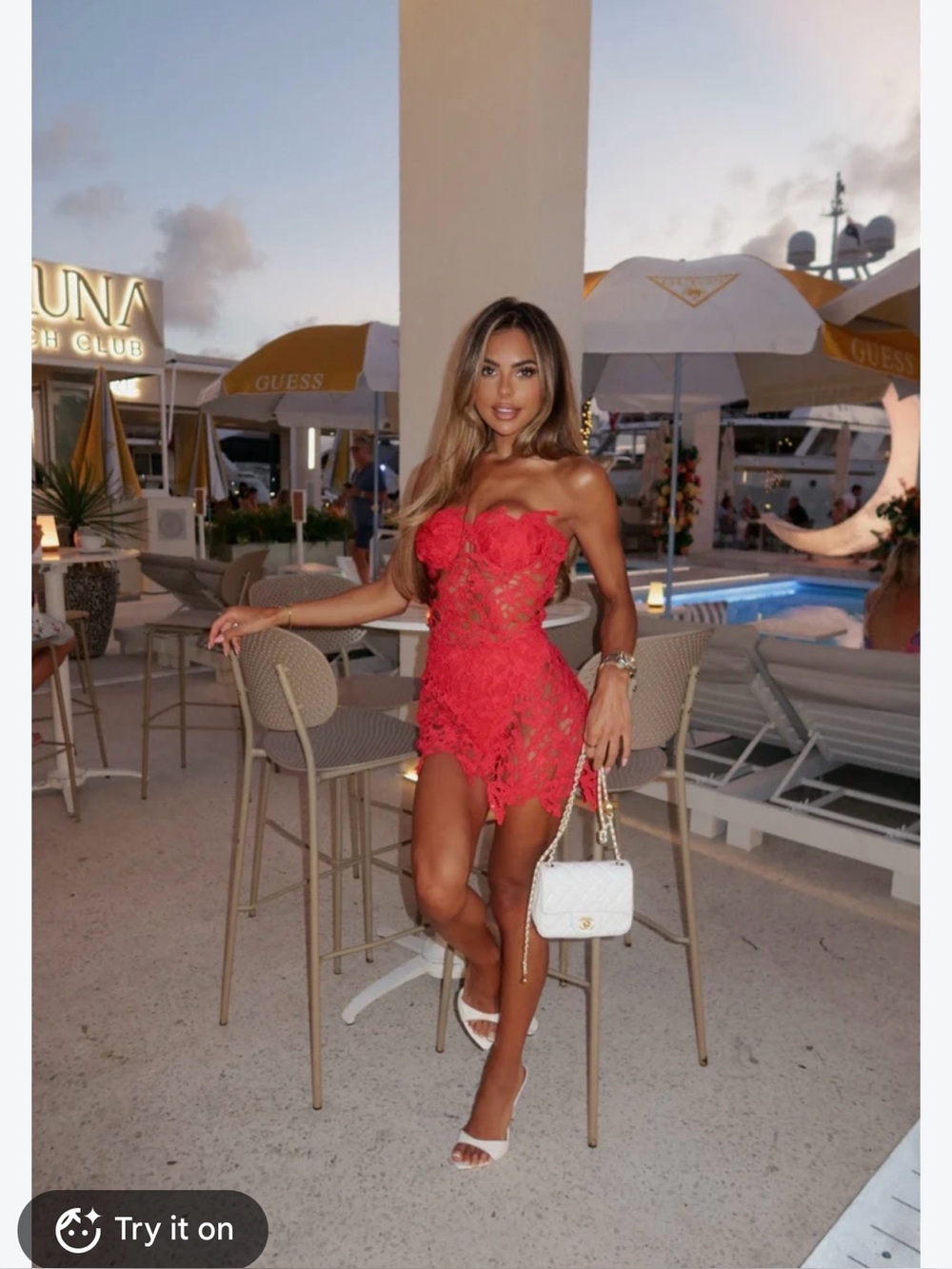 NWT Sorelle UK red ciella Zara strapless lace mini dress
